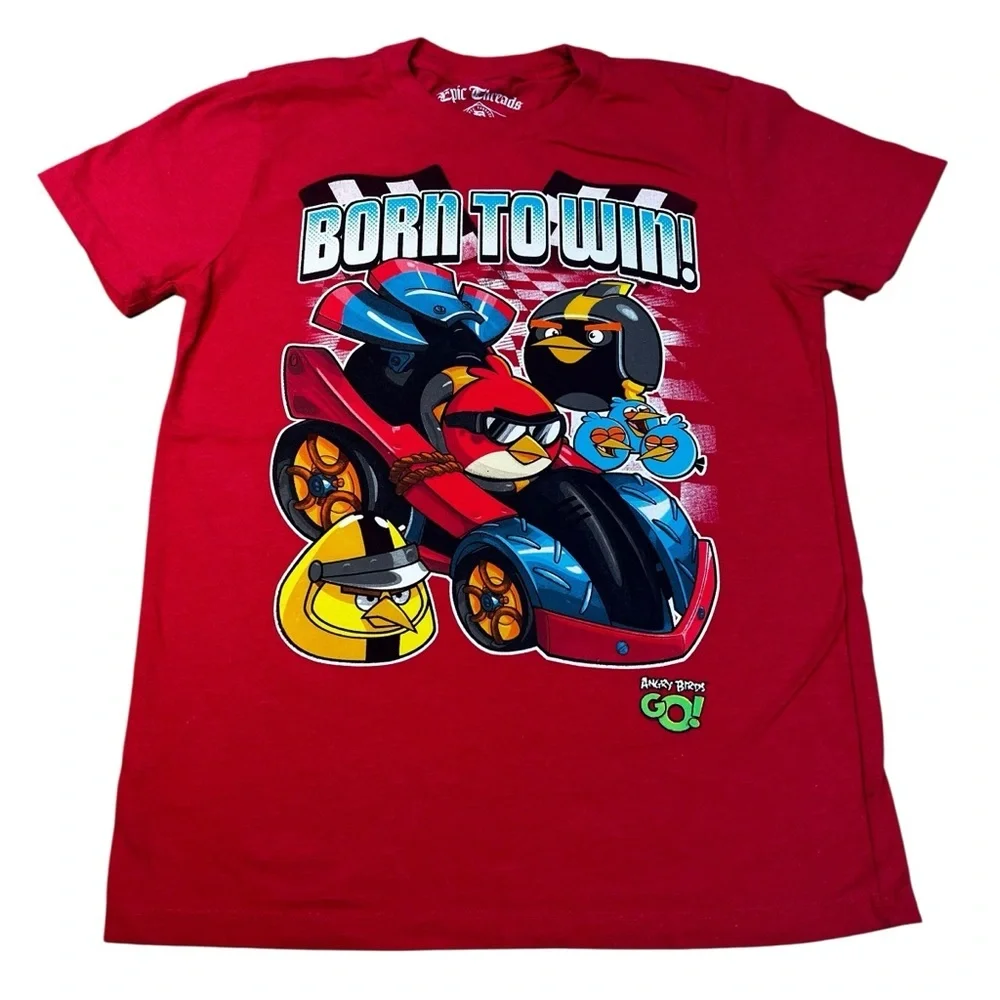 Epic Threads Angry Birds Red Graphic Short Sleeve T-Shirt | Size Youth Large